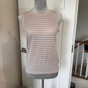 Lululemon meet halfway Open Back Tie Hem Striped Tank Top Sleeveless Activewear